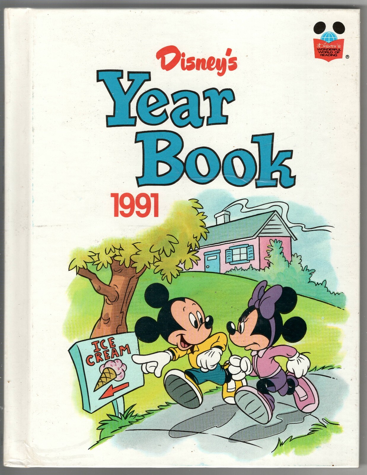 Disney’s Year Book 1991 Vintage Mickey Minnie Mouse Wonderful World of Reading