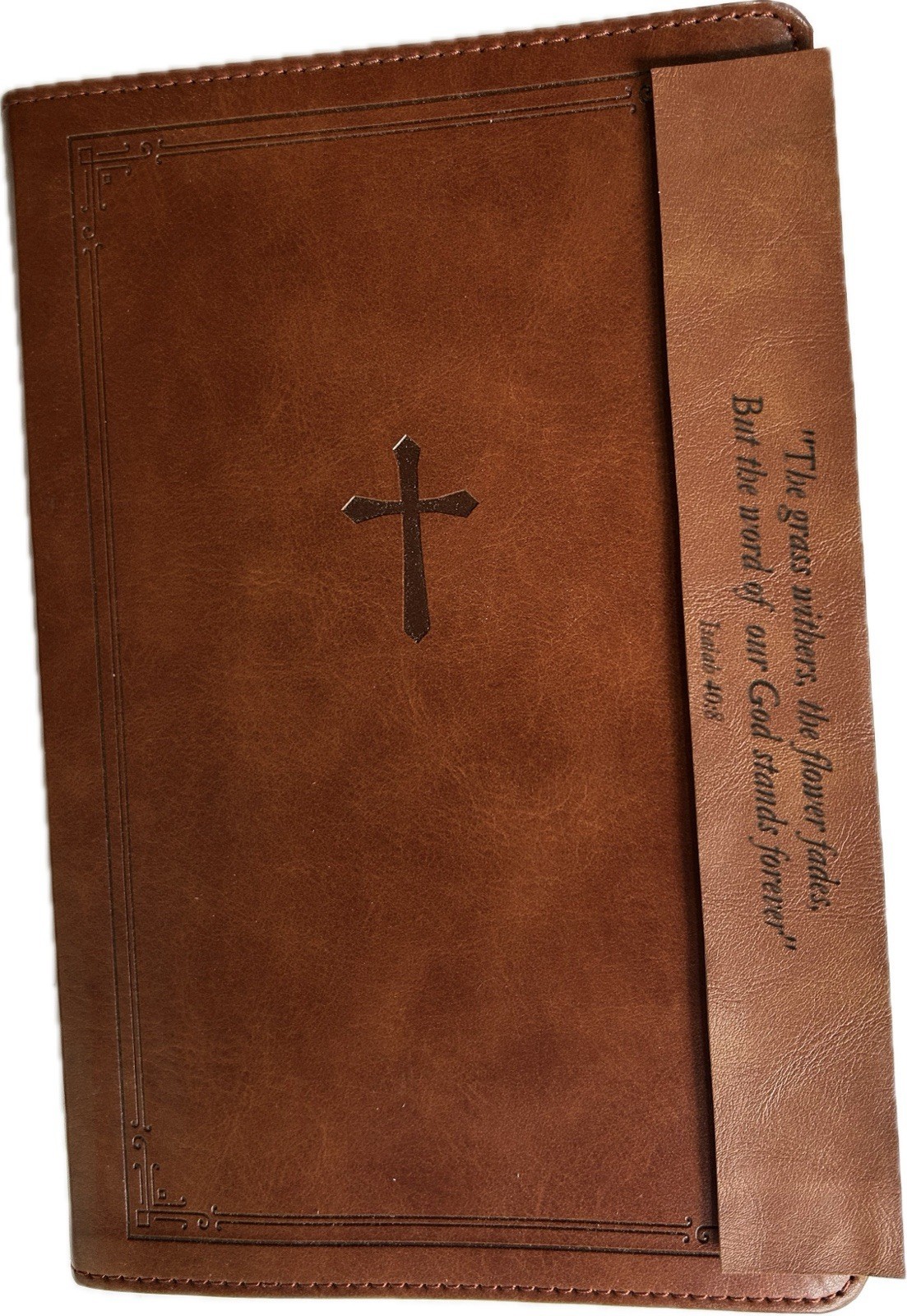 MAGNETIC CLOSURE NKJV LARGE PRINT(10.5pt) CUSTOM ENGRAVED Personal Bible