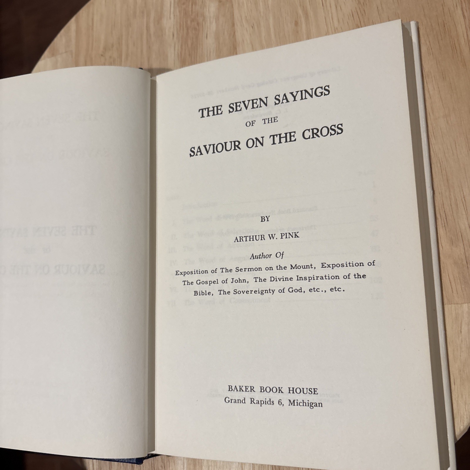 The Seven Sayings Of The Saviour On The Cross By Arthur W. Pink HBDJ