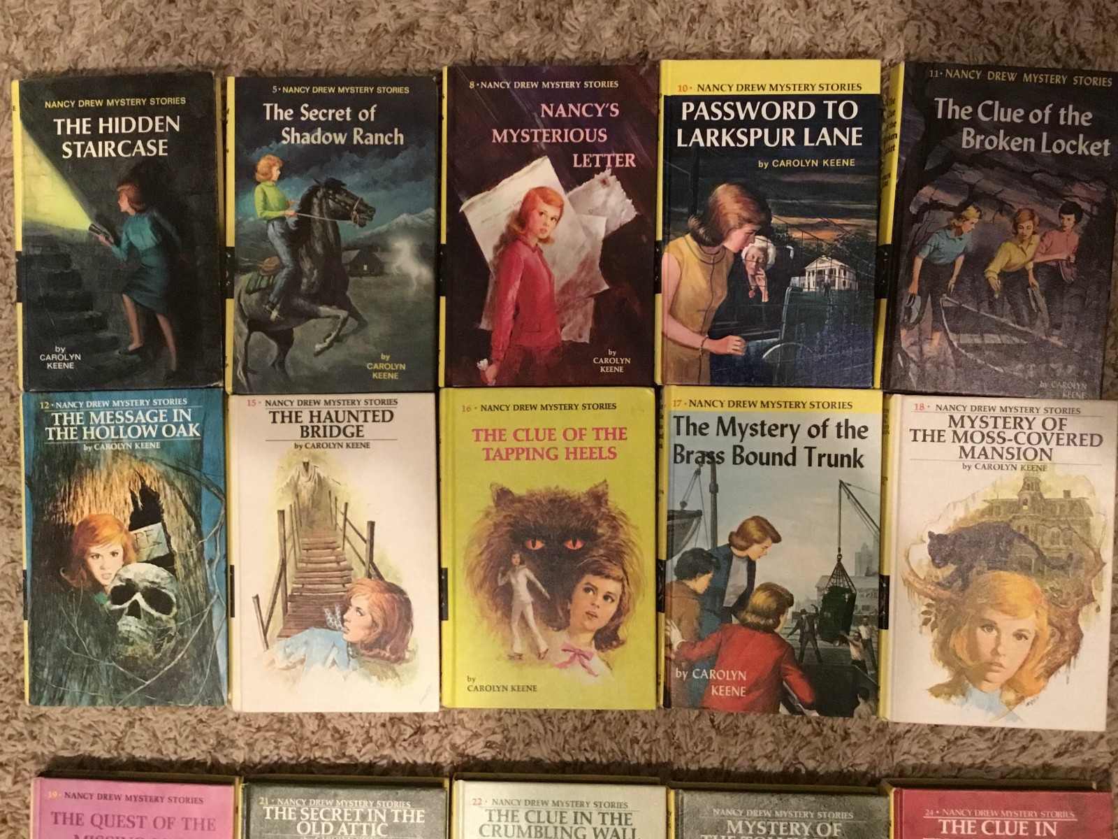 30 Nancy Drew Mystery Stories – All Matte Hardcover Edition Books- 50’s and 60’s