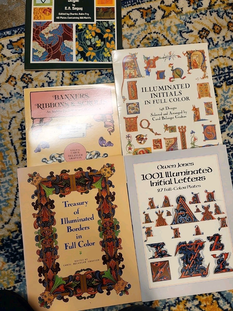 Vintage LOT CALLIGRAPHY BOOKS Workbook, Dover Assorted Designs