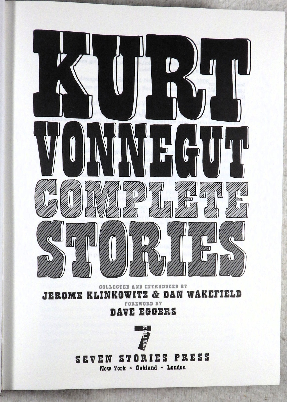 COMPLETE STORIES – Kurt Vonnegut (2017, Hardcover)