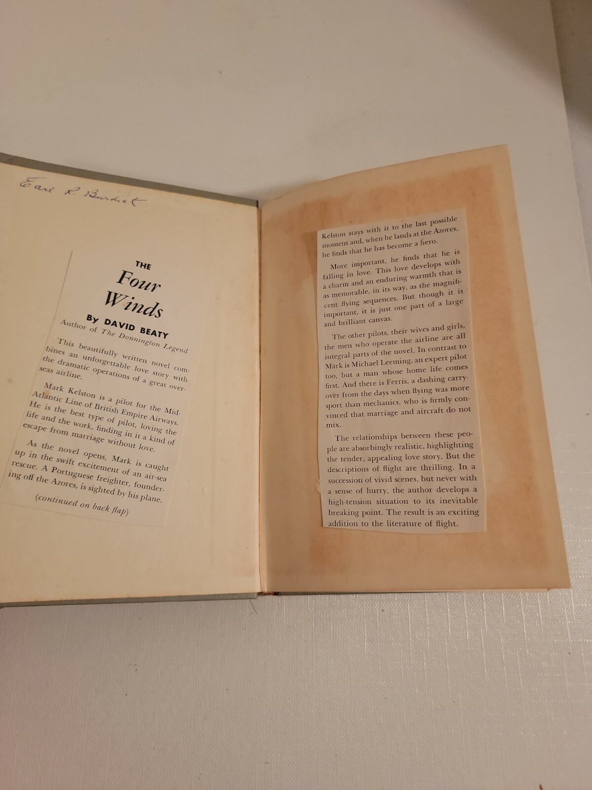 The Four Winds by David Beaty 1954 Hardcover