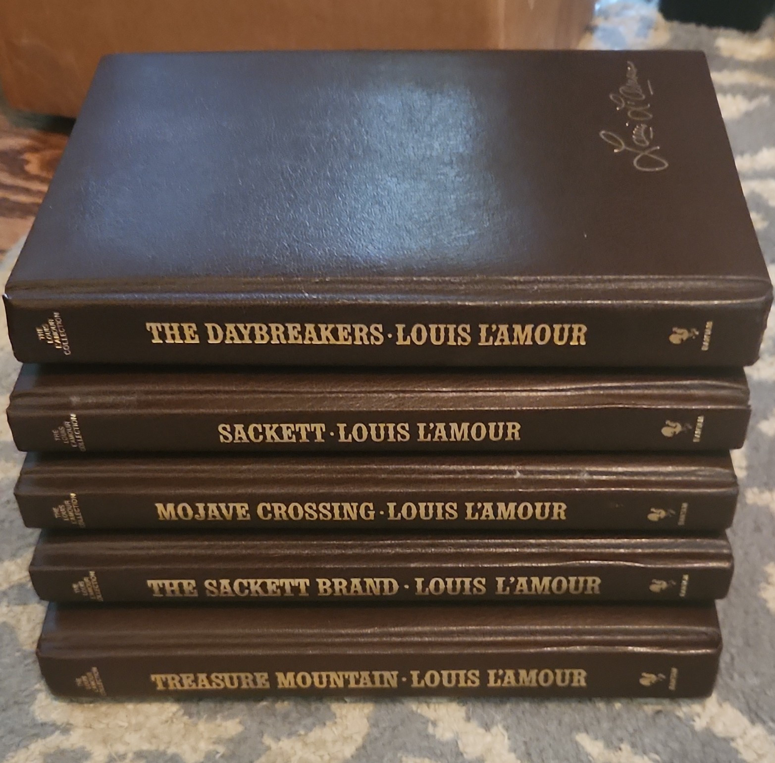 Louis L’Amour 5 Titles from the Sackett Leatherette 1981 Series Release
