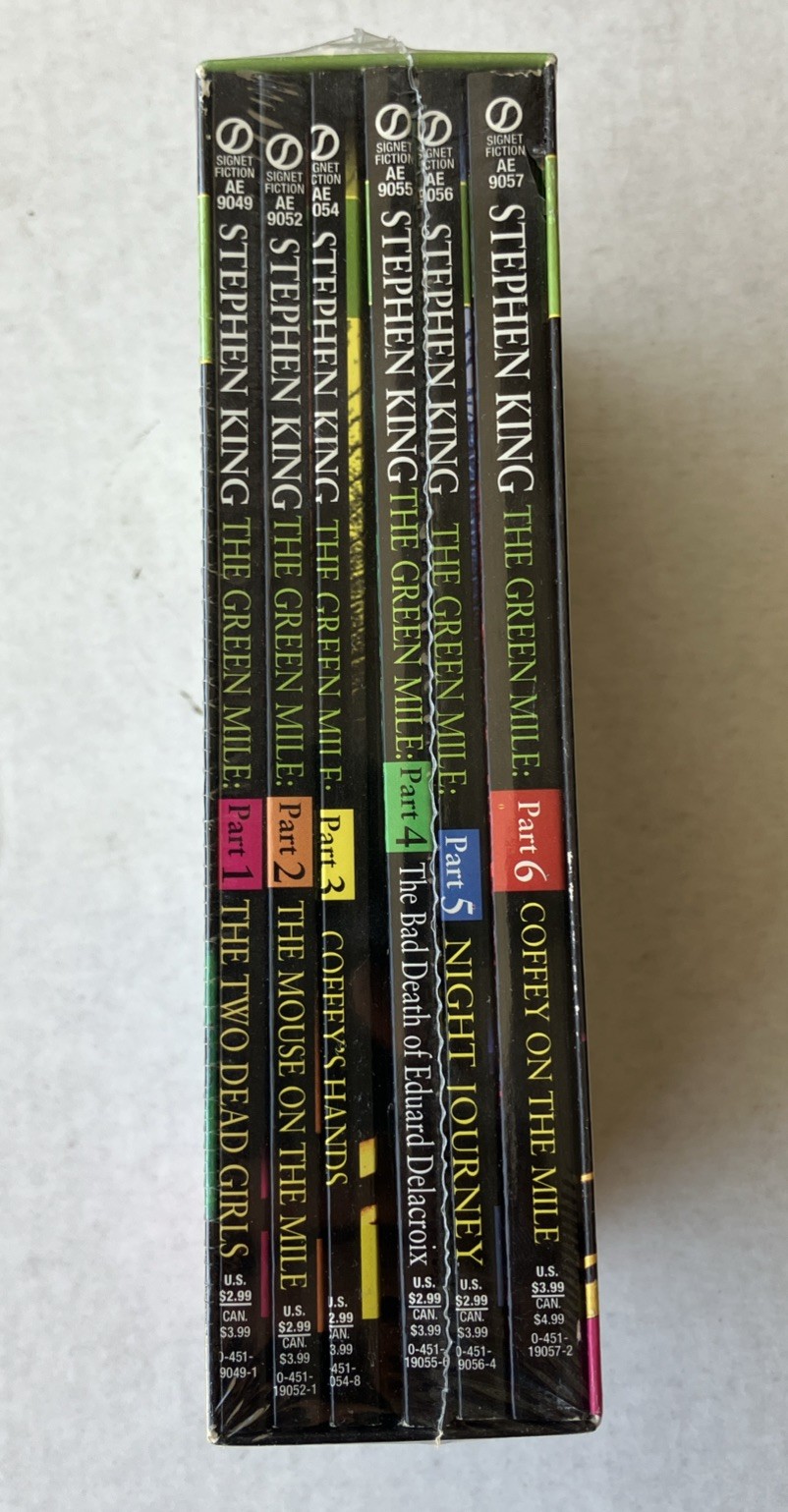The Green Mile Stephen King 1996 Complete Six Part Novel Box Sealed Set Signet