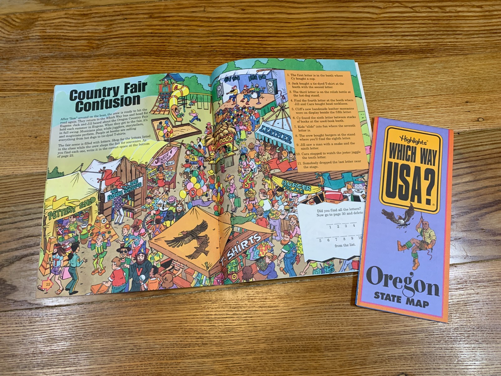 Highlights WHICH WAY USA Puzzle Books & Maps Nevada Washington Oregon California