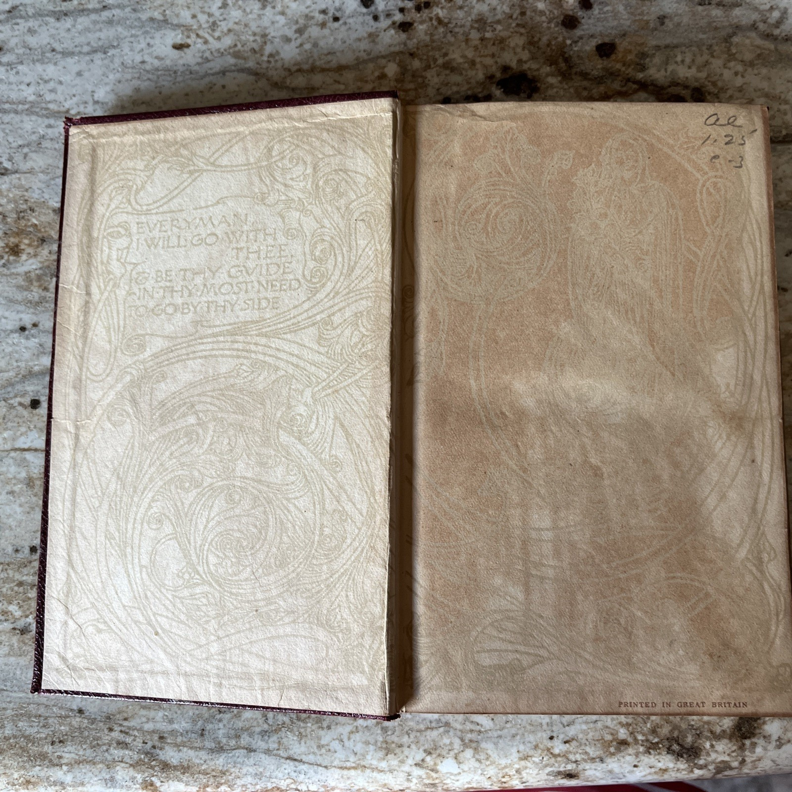 Antique Book Goethe’s Faust Parts I & II 1919 Red Leather Printed Great Britain