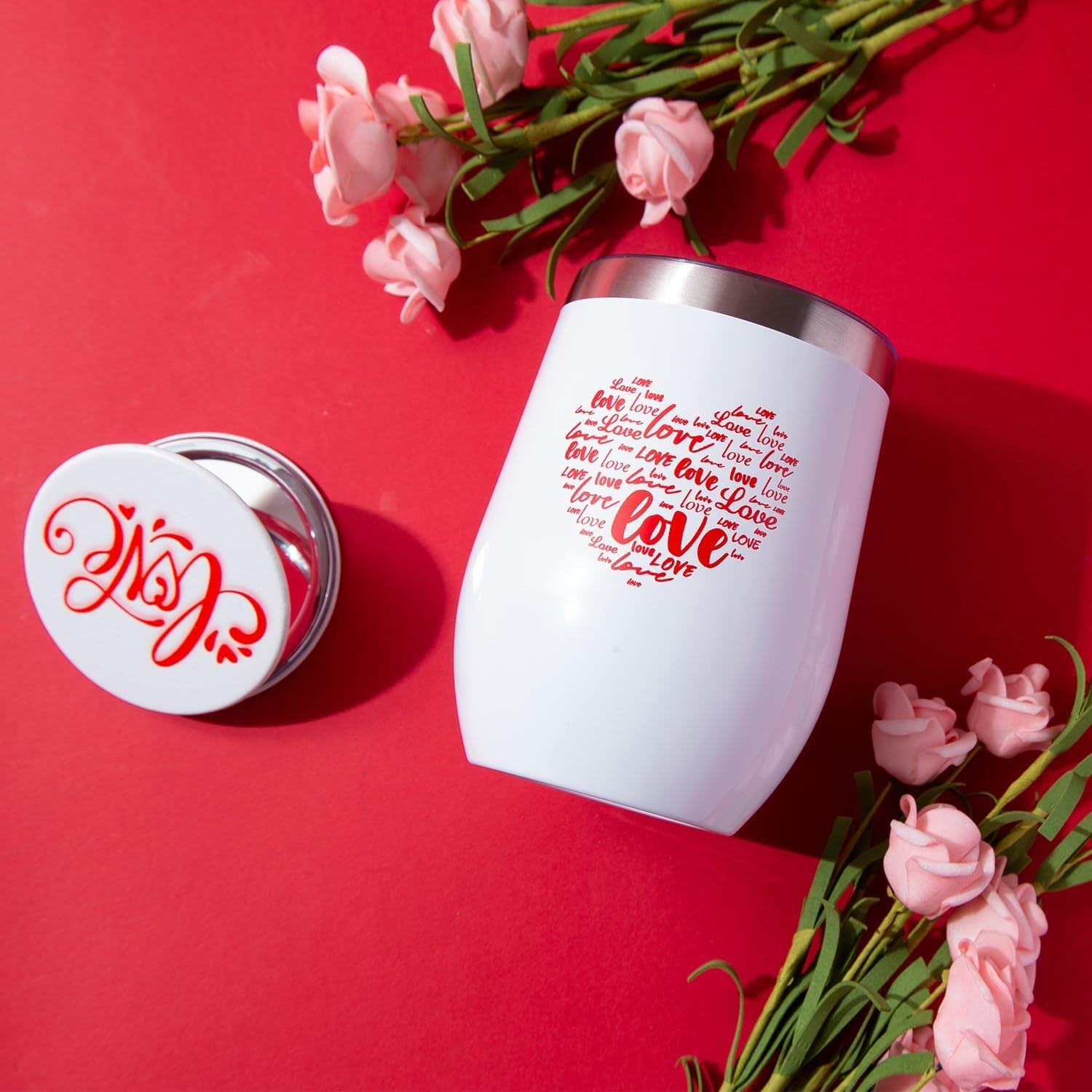 Unique 12 oz Stainless Steel Tumbler & Love Basket Gift for Special Occasions