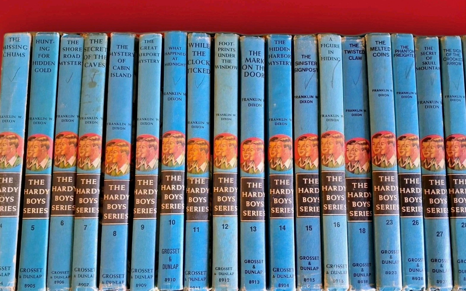 Vintage 1960s–1970s Hardy Boys Books Lot of 43 Grosset & Dunlap Blue Spine