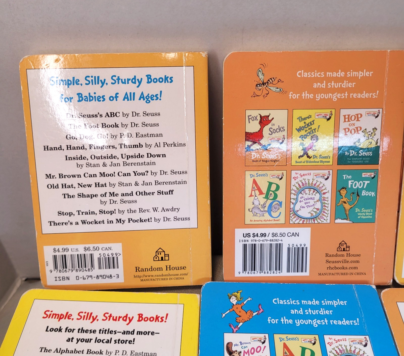 Bright And Early Board Books Dr Seuss Assorted Set Of 6 Children’s Books