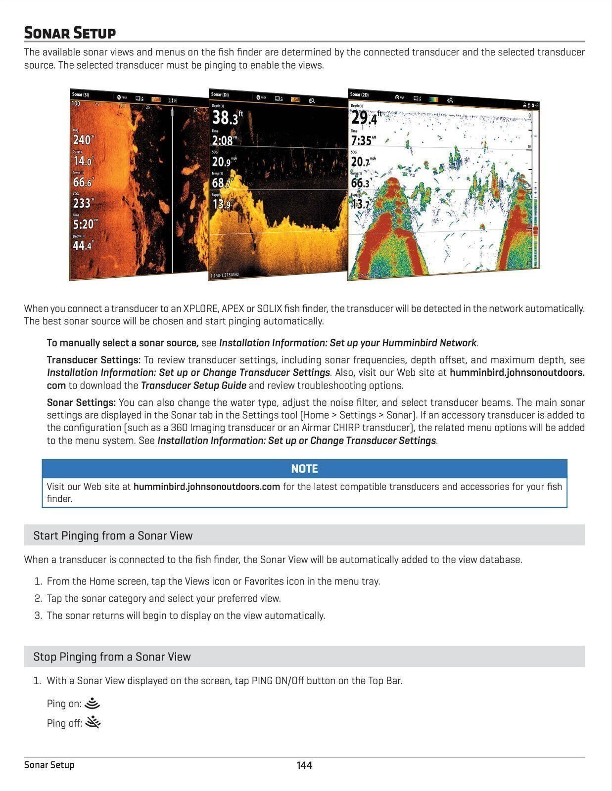 HUMMINBIRD XPLORE APEX & SOLIX User Manual Operation Guide – TOUGH LOOP BINDING