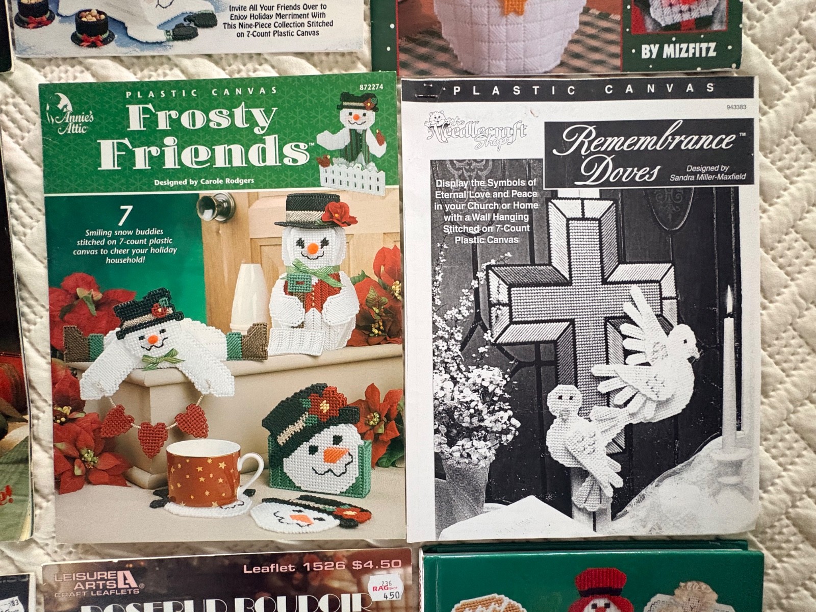 Lot PLASTIC CANVAS Project Books Patterns Christmas Holidays Hard Cover Leaflets