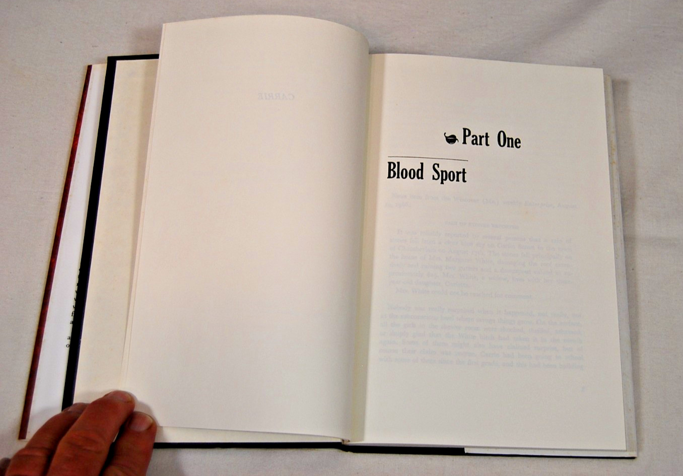 Carrie By Stephen King Hardcover 1974 1st Edition W/ Dust Jacket Doubleday