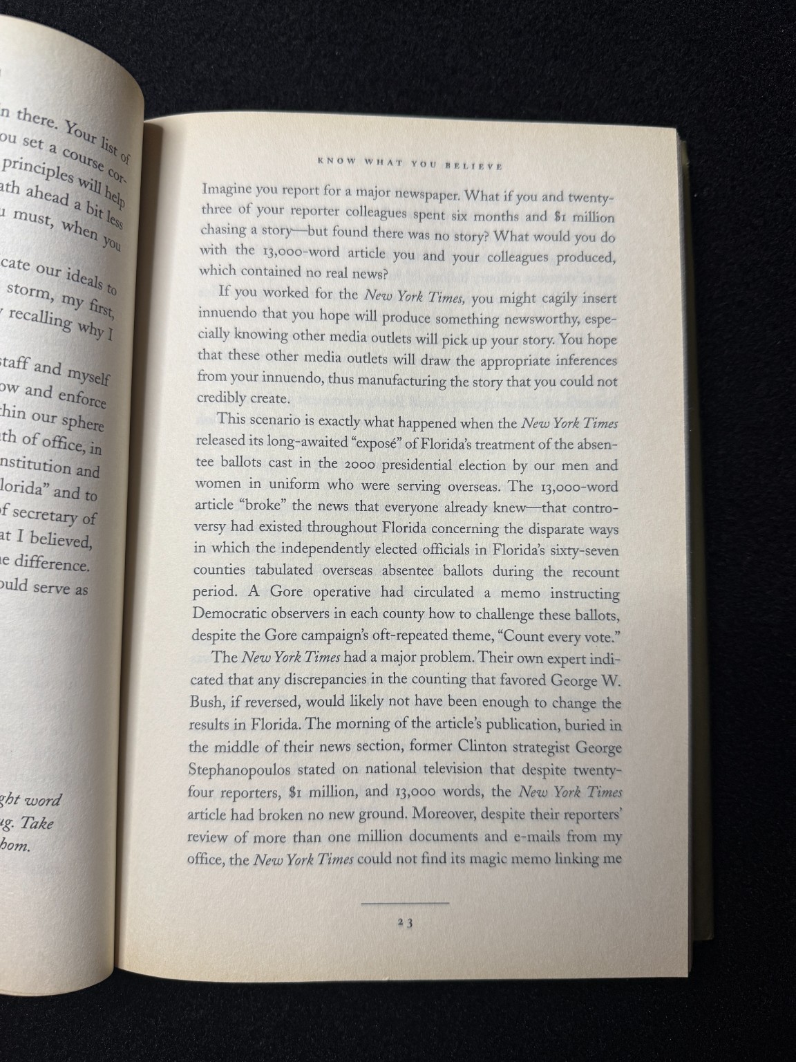 Center of the Storm Katherine Harris 2002 SIGNED INSCRIBED Political Memoir