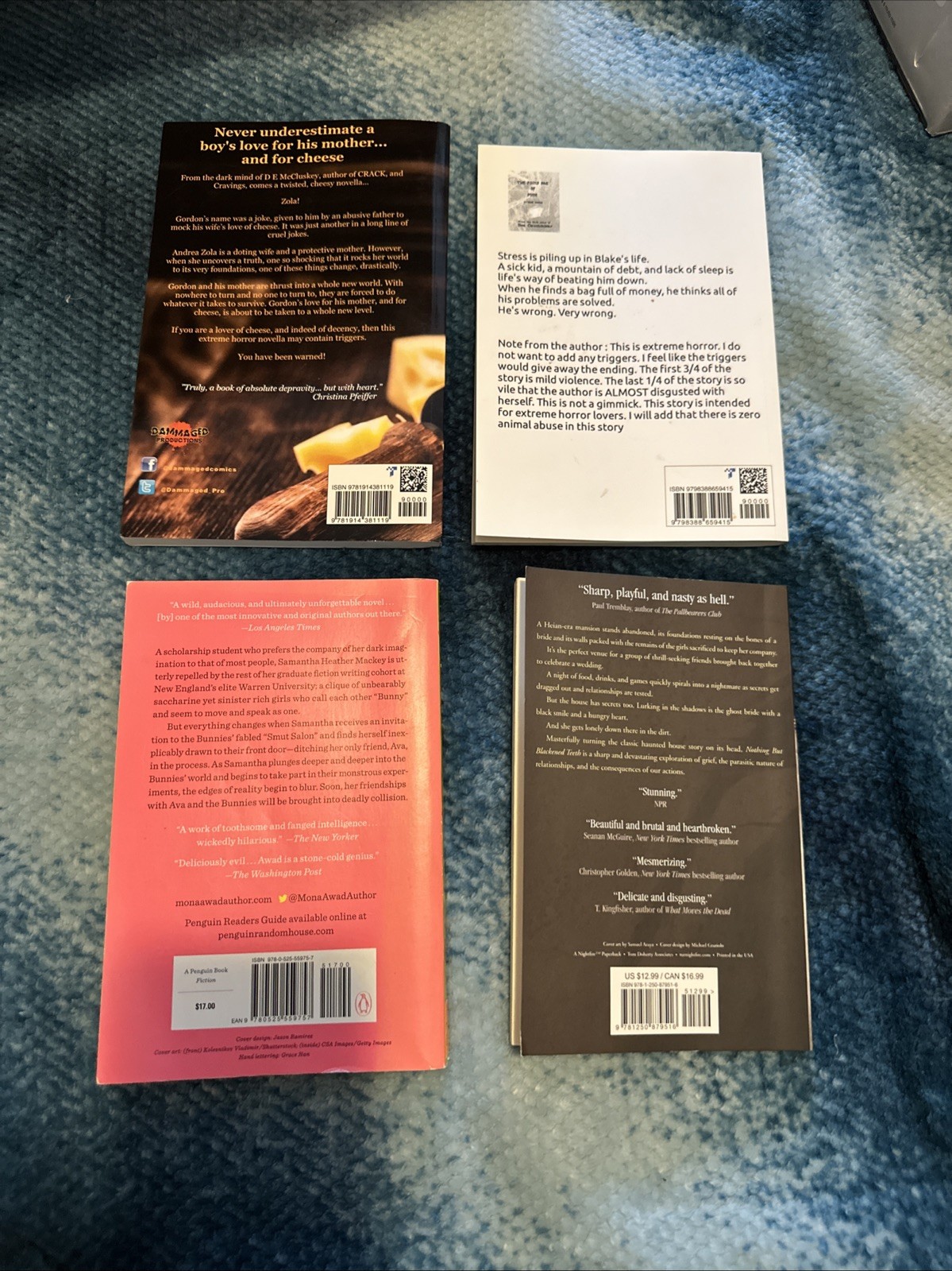 Extreme Horror Paperback Book Lot– Four Books Read Description