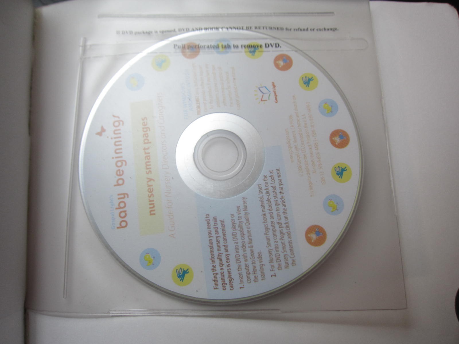 Nursery Smart Pages Gospel Light Baby Beginnings Book & CD Church Sunday School
