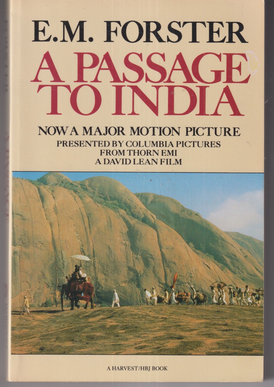 A Passage to India by E M Forester (Trade Paperback: Fiction, Movie Tie-in) 1984