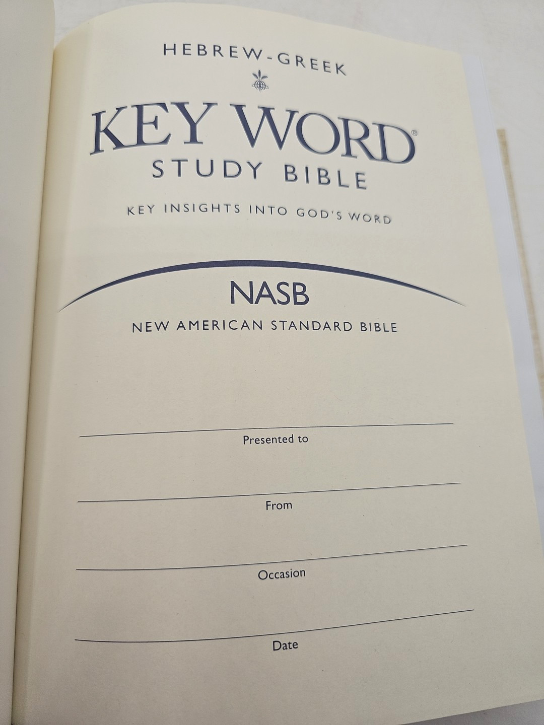 Hebrew Greek Key Word Study Bible NASB Spiro Zodhiates 2008 Hardcover