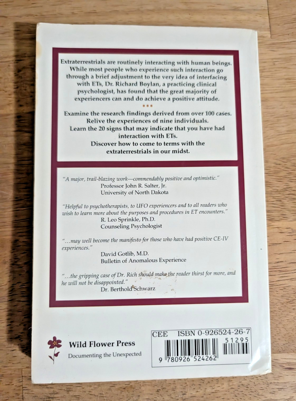Close Extraterrestrial Encounters Alien UFO Experiences First Edition – Boylan