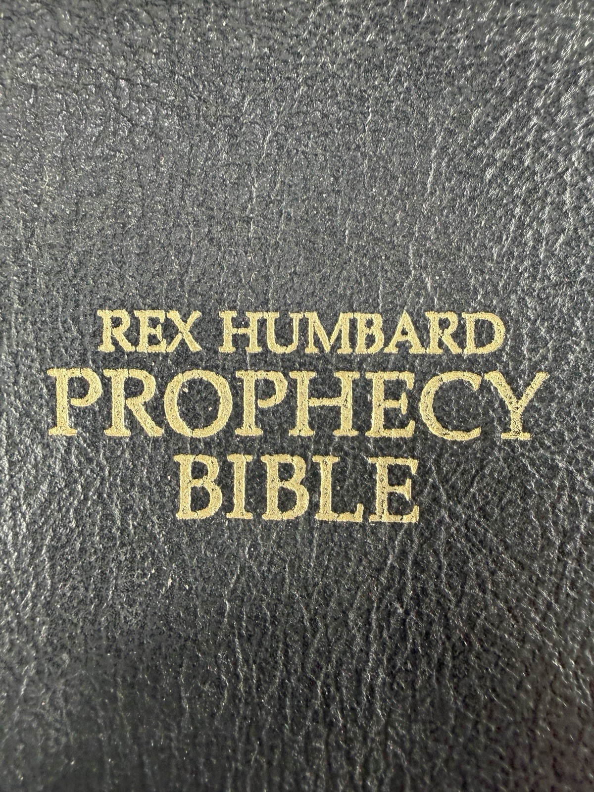 1979 Rex Humbard Prophecy Bible KJV Black Genuine Leather