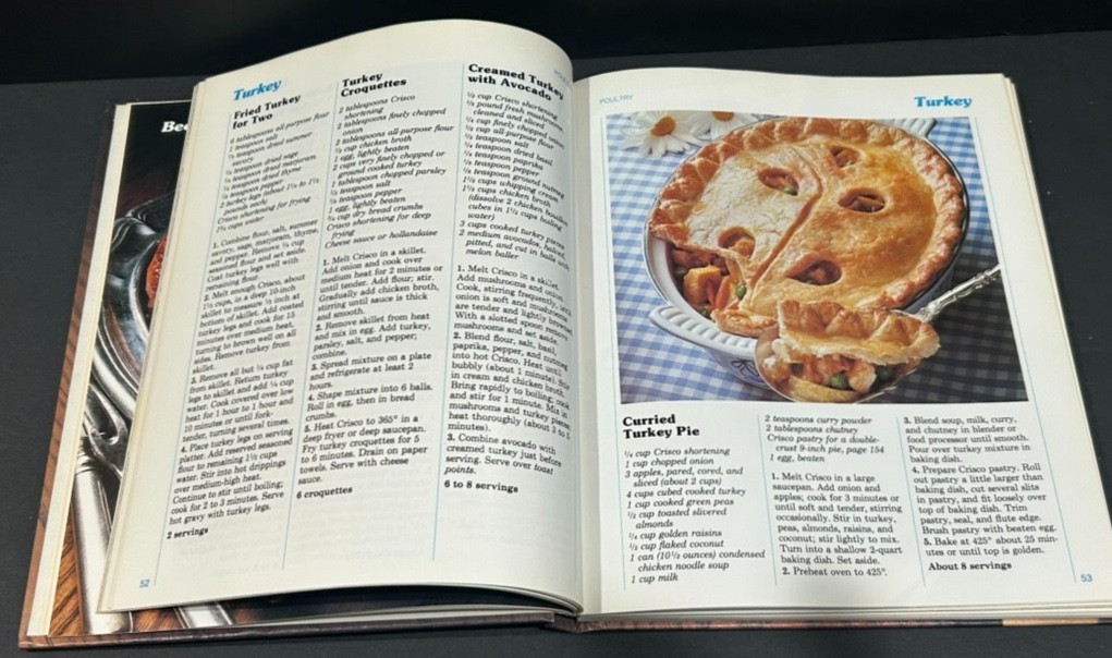 Vtg Crisco Cooking Cookbook 1982 Hardcover Over 350 Easy To Follow Recipes