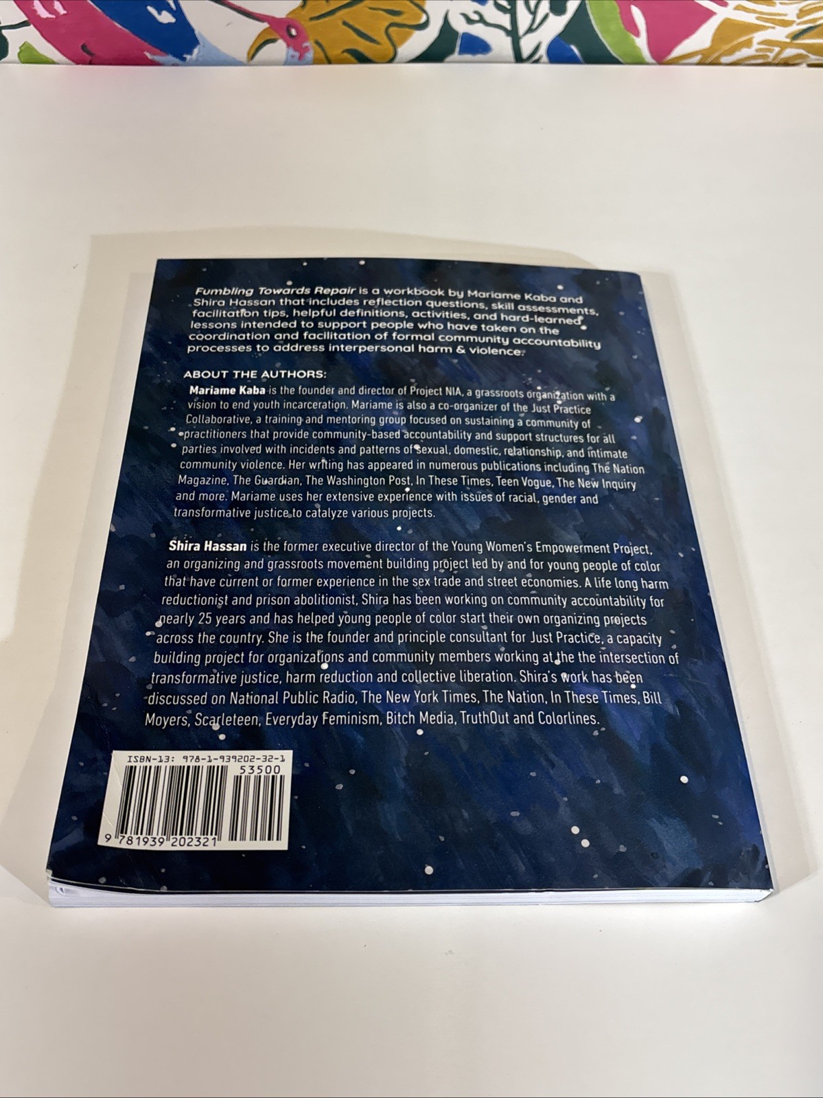 Fumbling Towards Repair : A Workbook for Community Accountability Facilitators