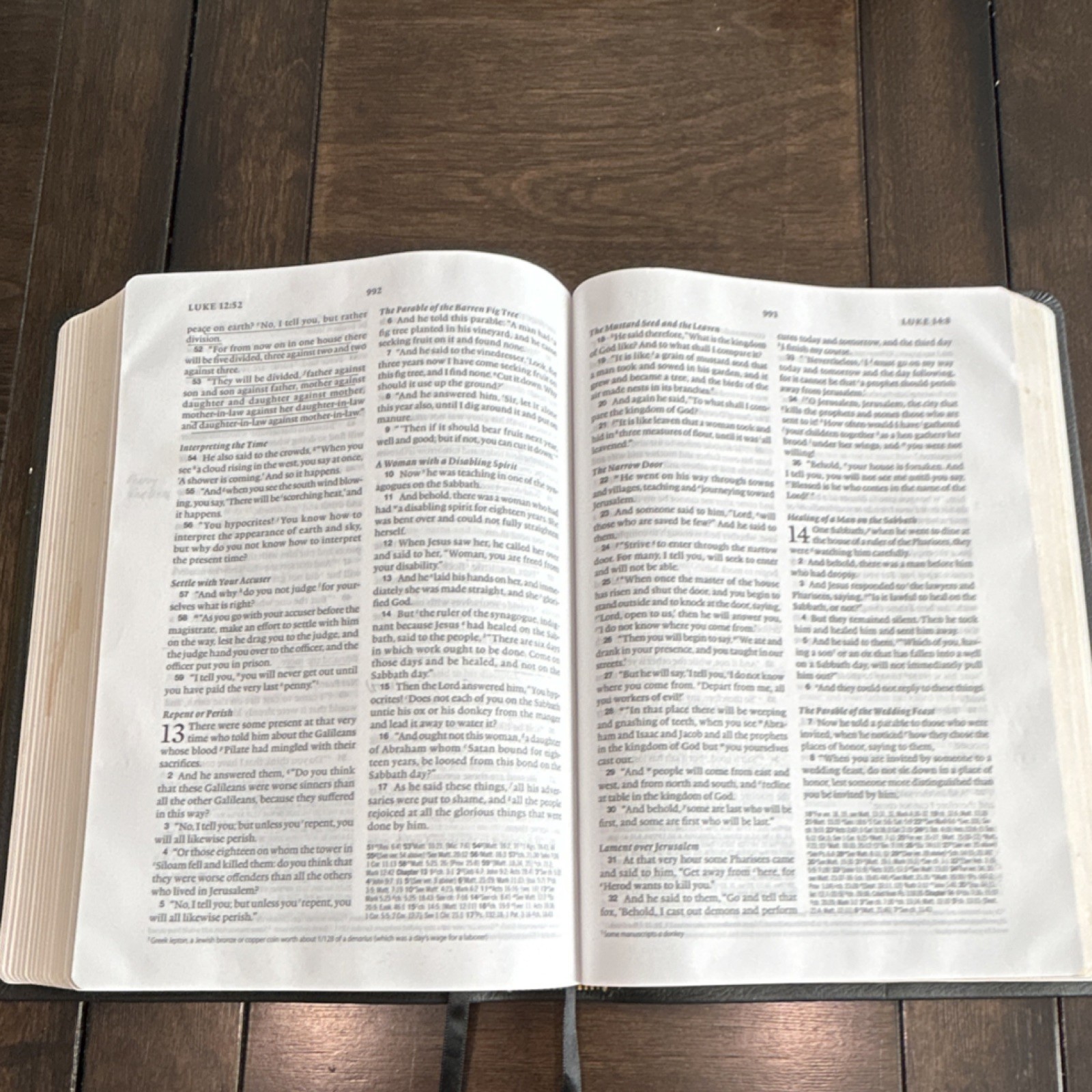 Crossway Holy Bible English Standard Version (ESV) Leather Bound 2016 Inscribed
