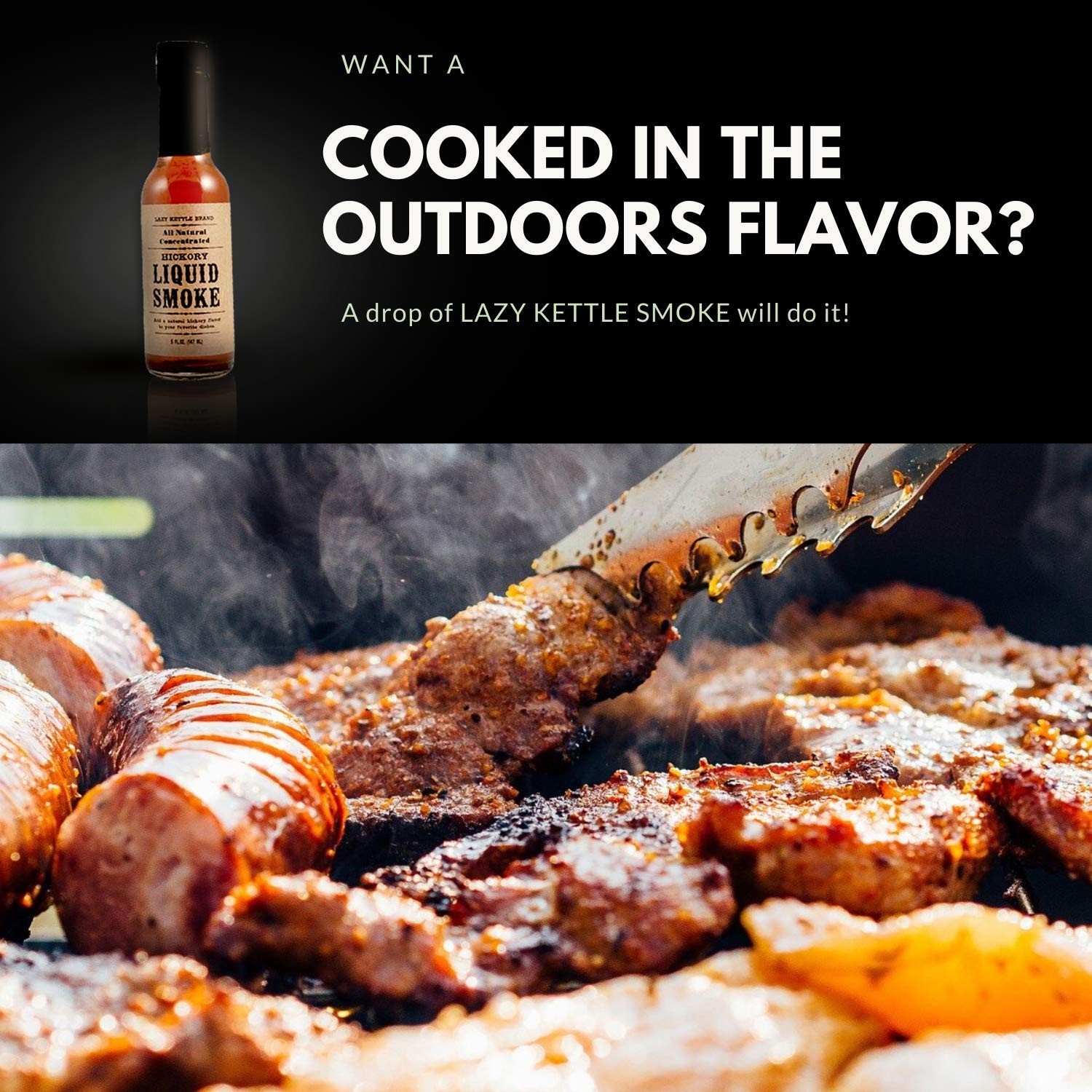 All-Natural Hickory Liquid Smoke – 5 Oz for Flavorful Cooking Adventures