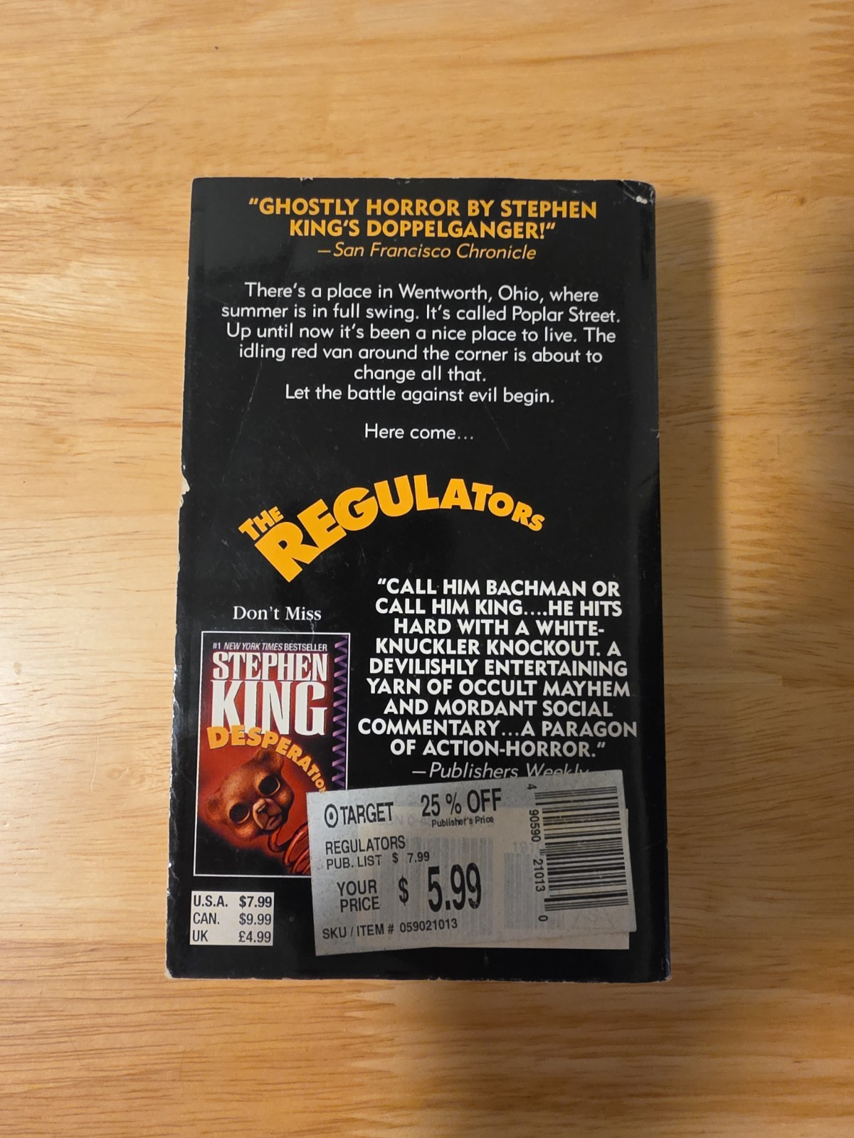 The Regulators by Richard Bachman aka Stephen King (1st Signet Printing)