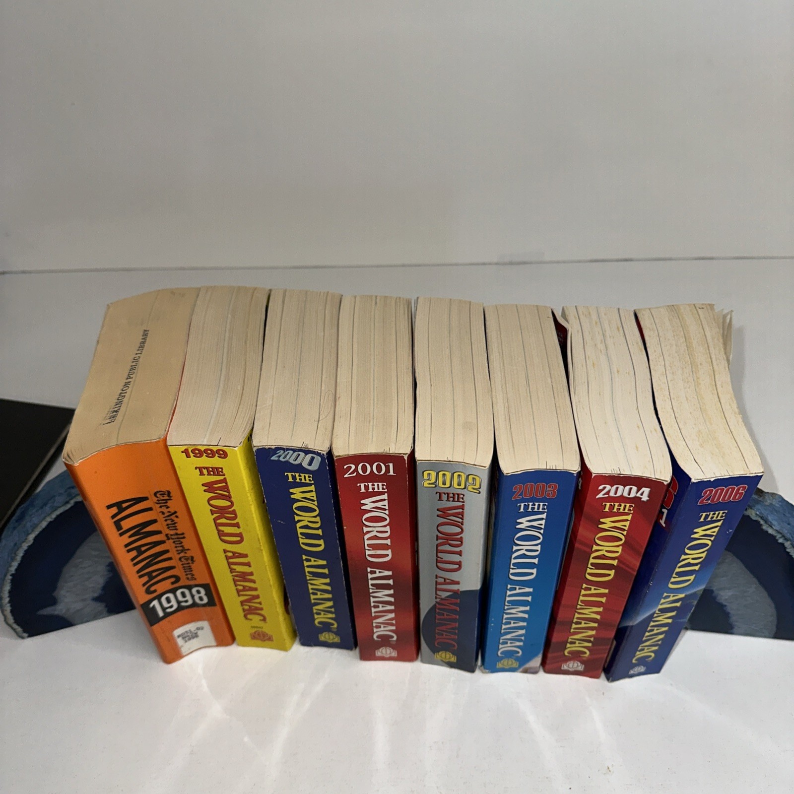 The World Almanac and Book of Facts 8 Book Lot 1998-2006- Paperback