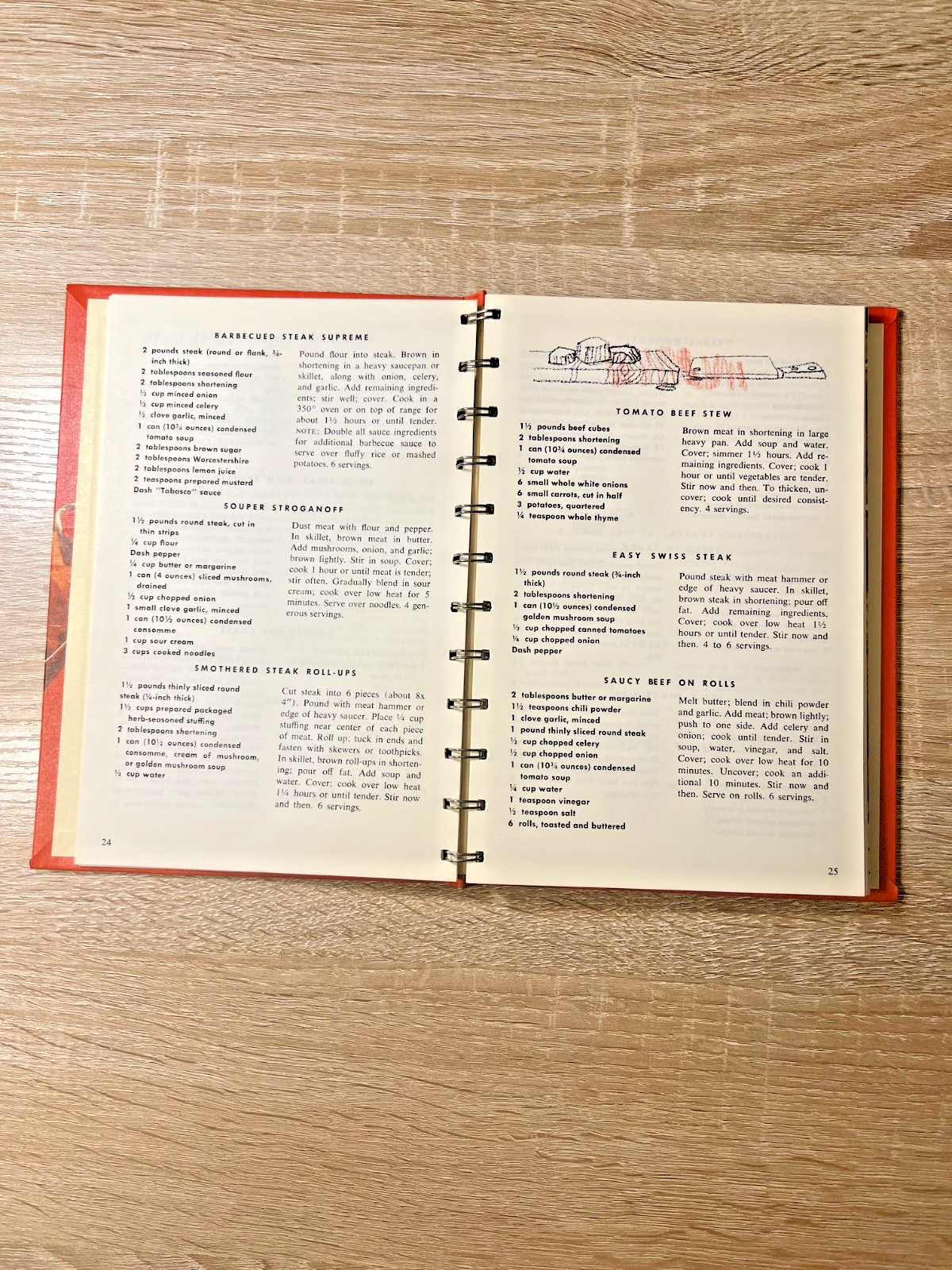 Campbell Cookbook Cooking With Soup Spiral Hardcover Book of 608 Recipes 1970