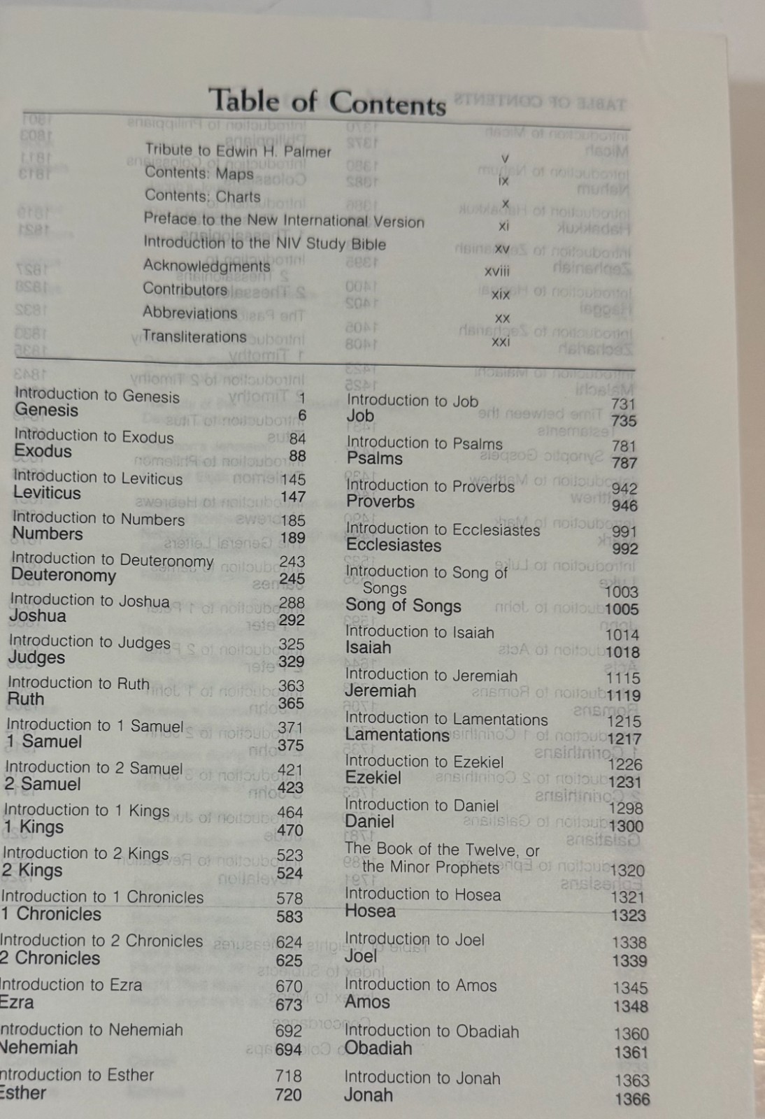 The NIV Study Bible by Zondervan Staff Hardcover 1985 Red Letter, Maps, Charts