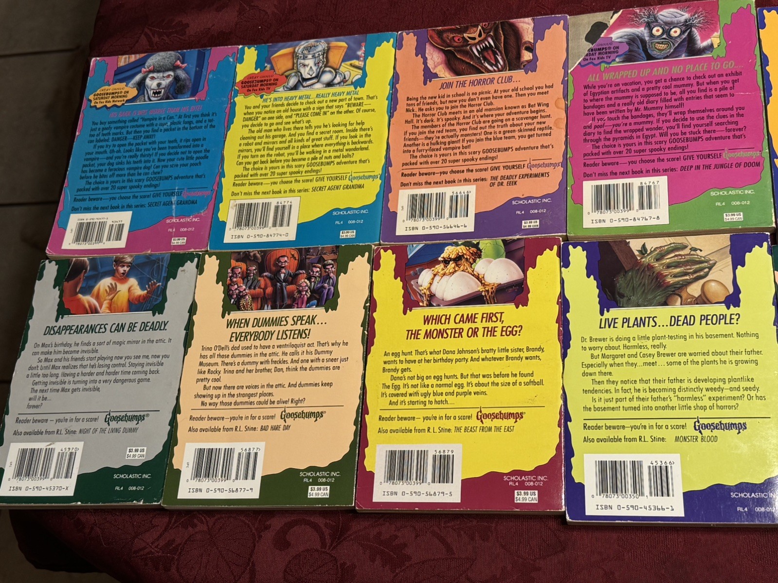 R.L. STINE GOOSEBUMPS LOT 17 BOOKS USED PRE OWNED PRE LOVED (READ DESCRIPTION) !