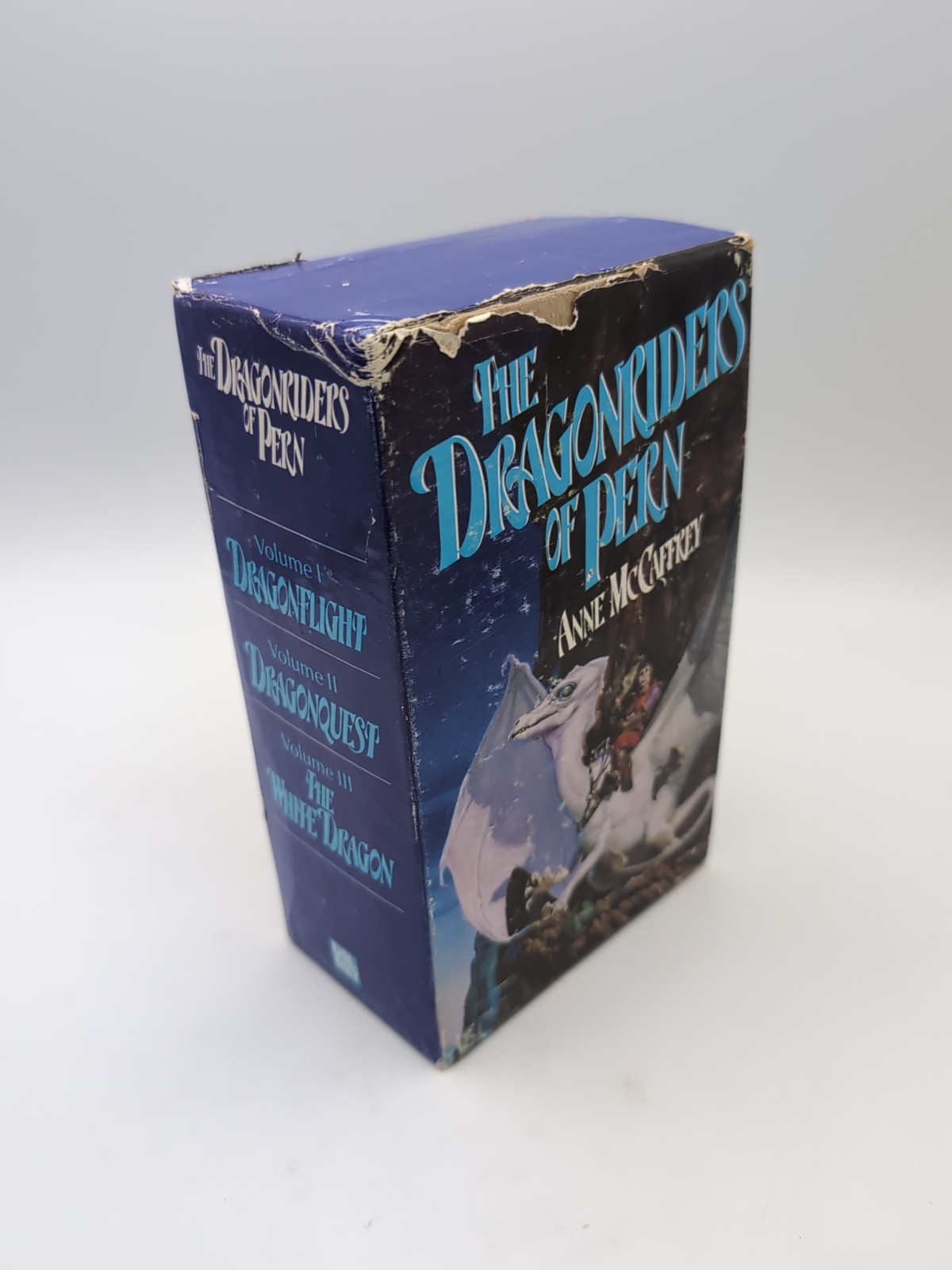 LOT of 3 Dragonriders of Pern SLIPCASE BOX SET Ann McCaffrey (Vtg 1980s Del Rey)