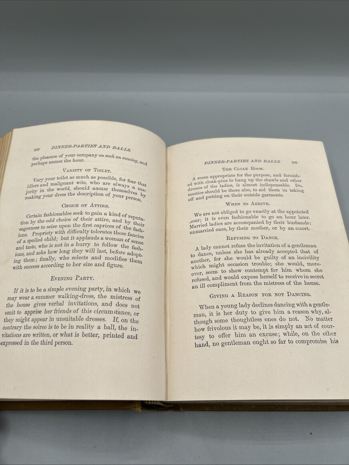 DECORUM 1881’s A PRACTICAL TREATISE ON ETIQUETTE AND DRESS of the Best American