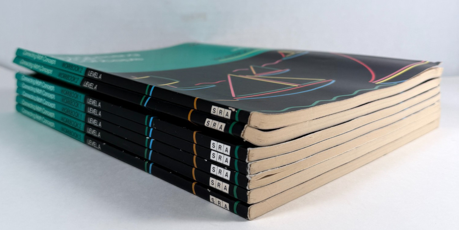SRA 1992 Connecting Math Concepts Level A Workbook Lot of 7 0574156240