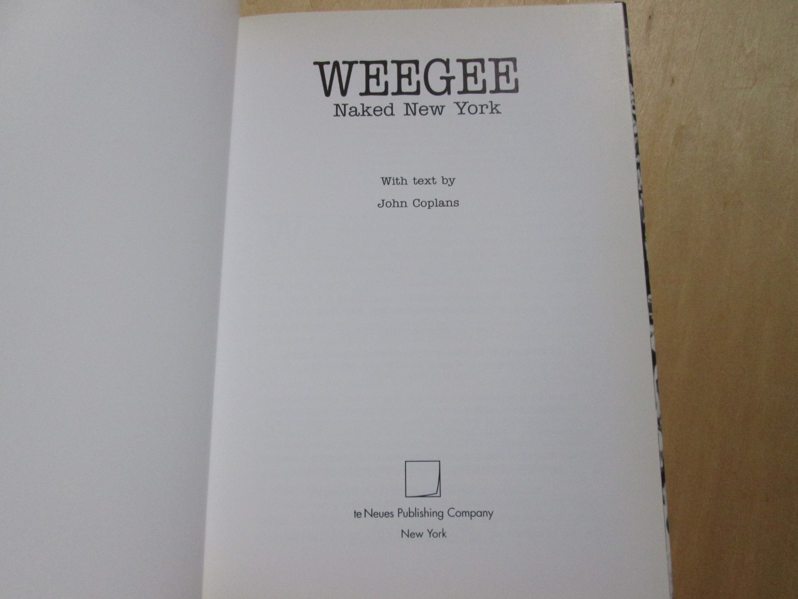 2 Weegee books Weegee’s World and Weegee: Naked New York 1997/2000