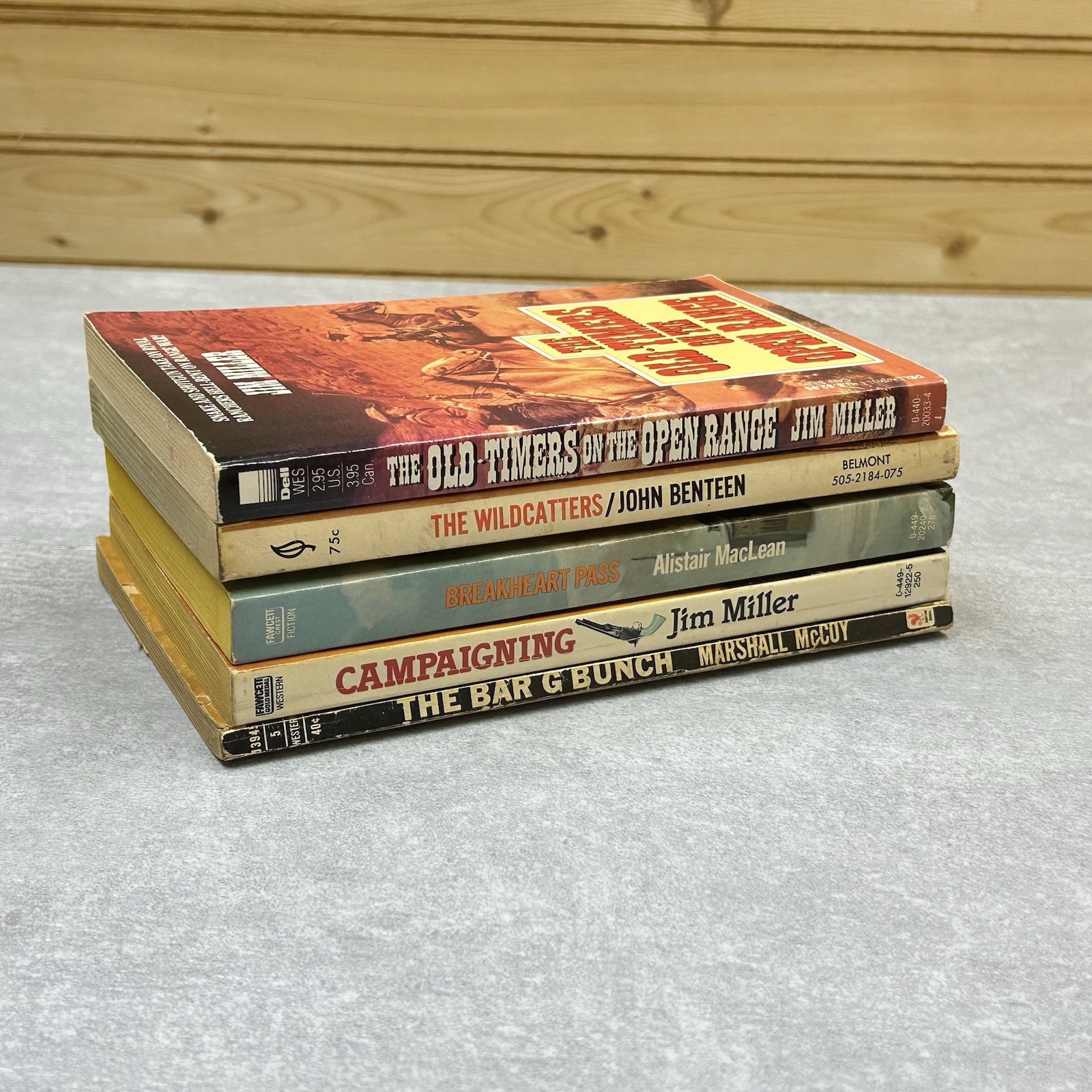 Lot of 5 Paperback Western Themed Novels Book Action Adventure American Frontier