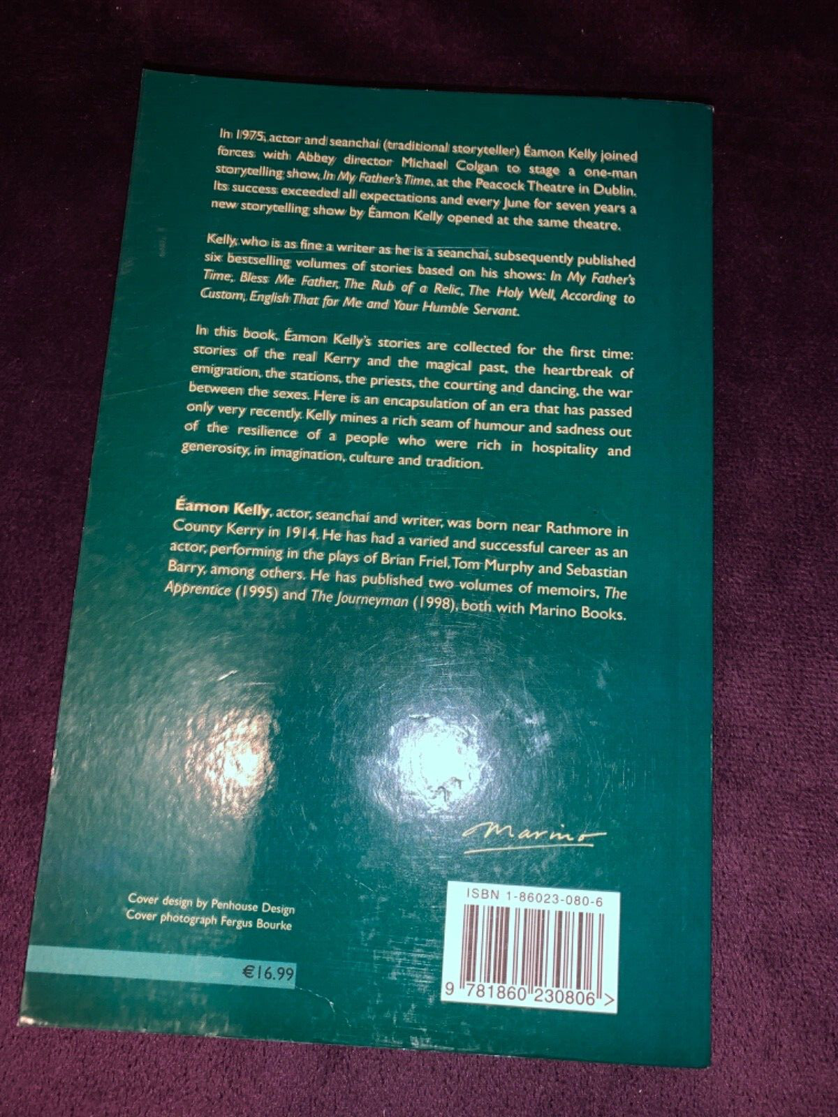 IRELAND’S MASTER STORYTELLER Eamon Kelly, 1998 edition paperback book