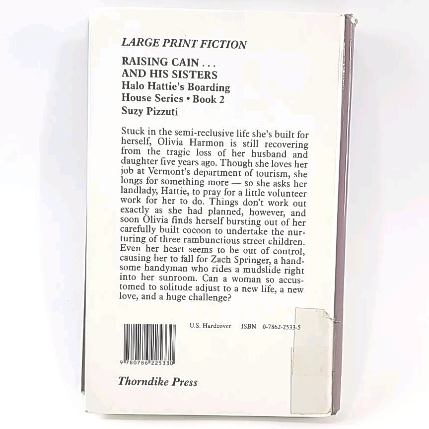 Raising Cain… And His Sisters By Suzy Pizzuti LARGE PRINT Hardcover Book 2000