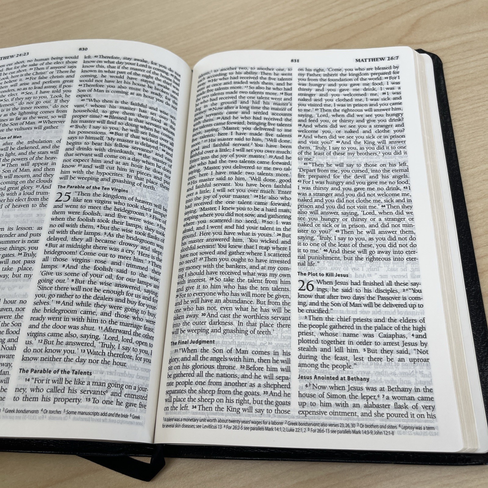 ESV Classic Thinline Bible Genuine Leather Black English Standard Version