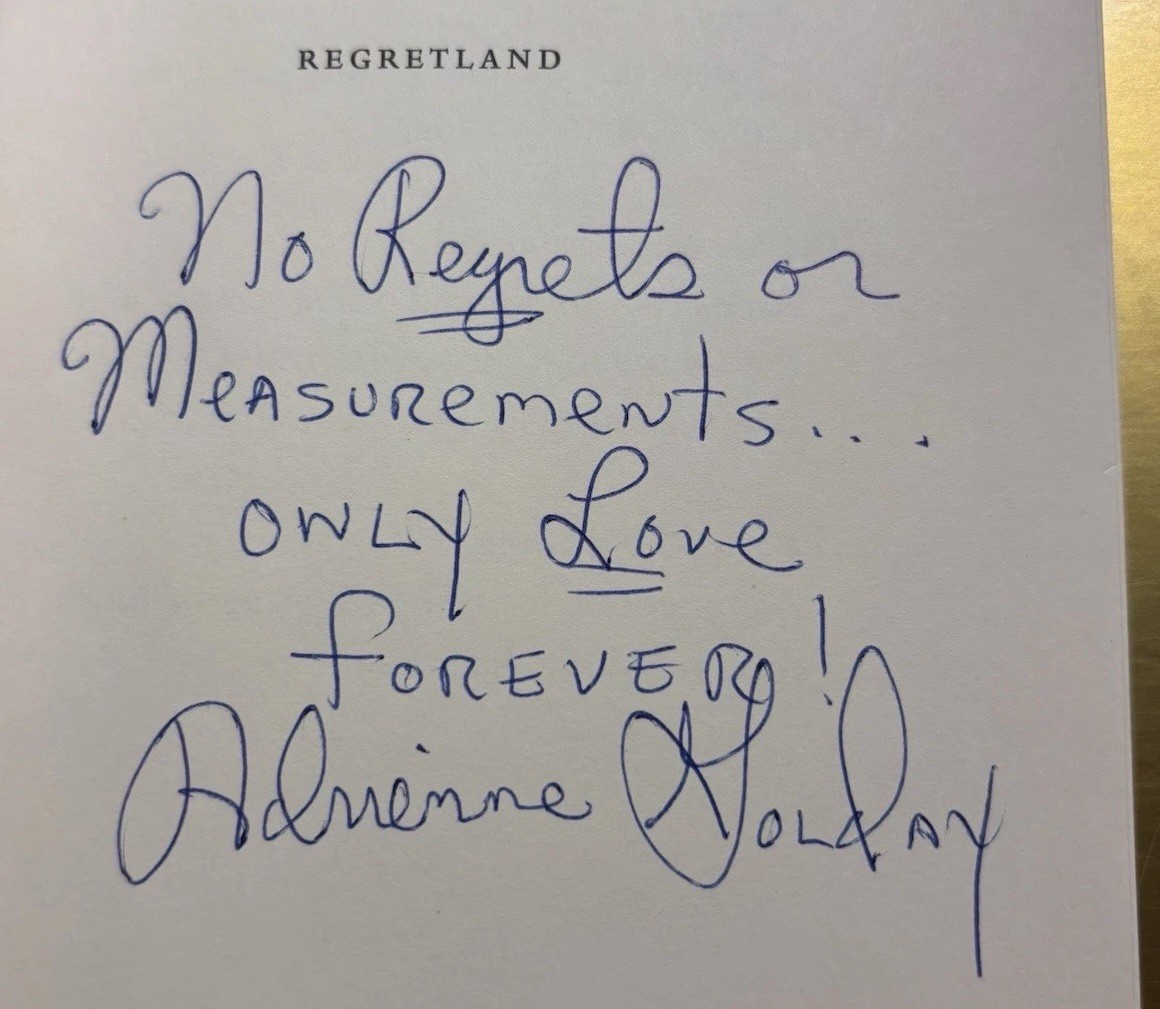 Regretland: A Journey to Freedom SIGNED by Adrienne Golday 2008 1st Ed/1st Print