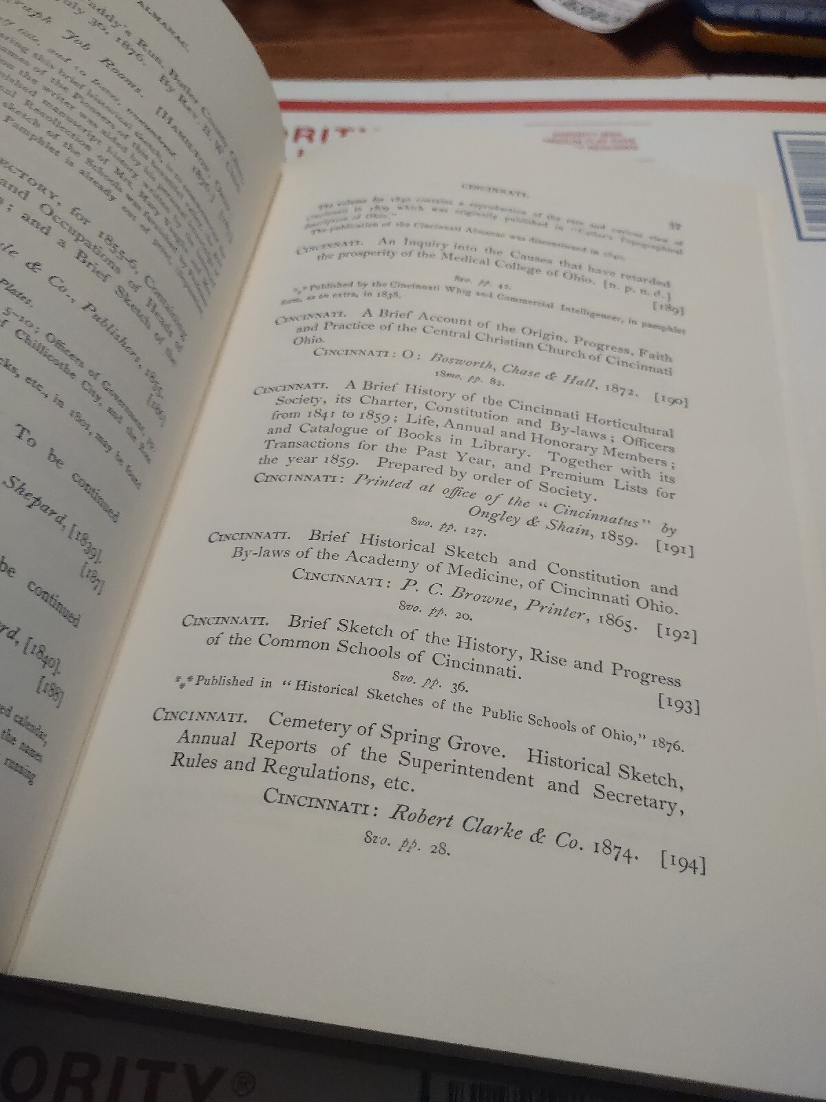 A BIBLIOGRAPHY OF THE STATE OF OHIO BEING A CATALOGUE OF BOOKS AND PAMPHLETS…
