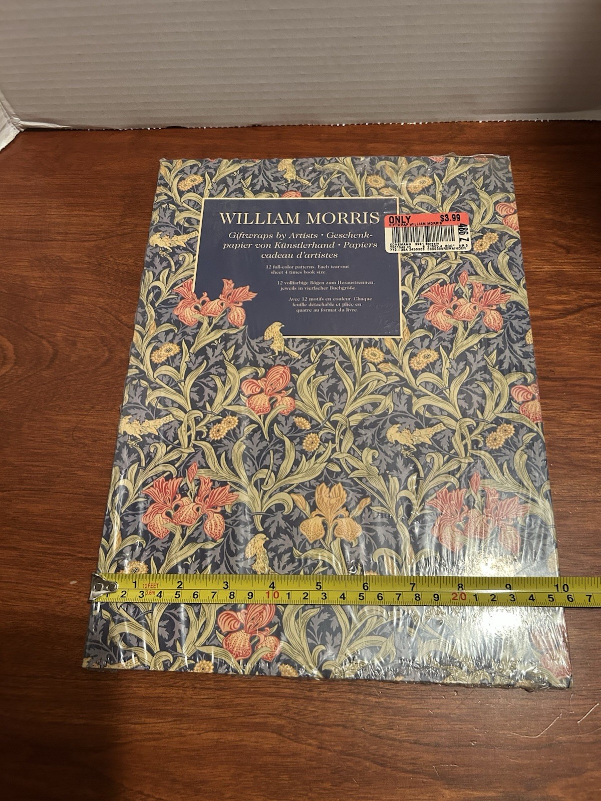 William Morris Giftwraps By Artists 12 Full-Color Patterns Tear-Out Sheets