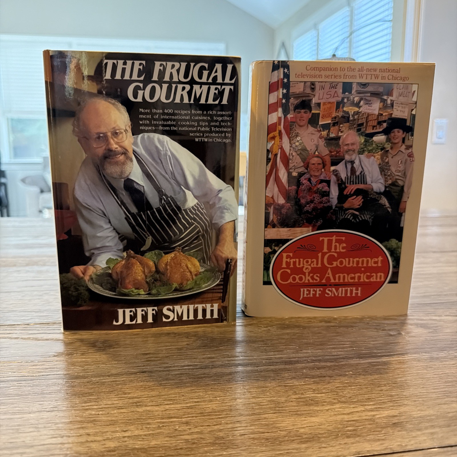 The Frugal Gourmet by Jeff Smith Cookbooks Lot Of 2 Hardcover With Dust Jacket