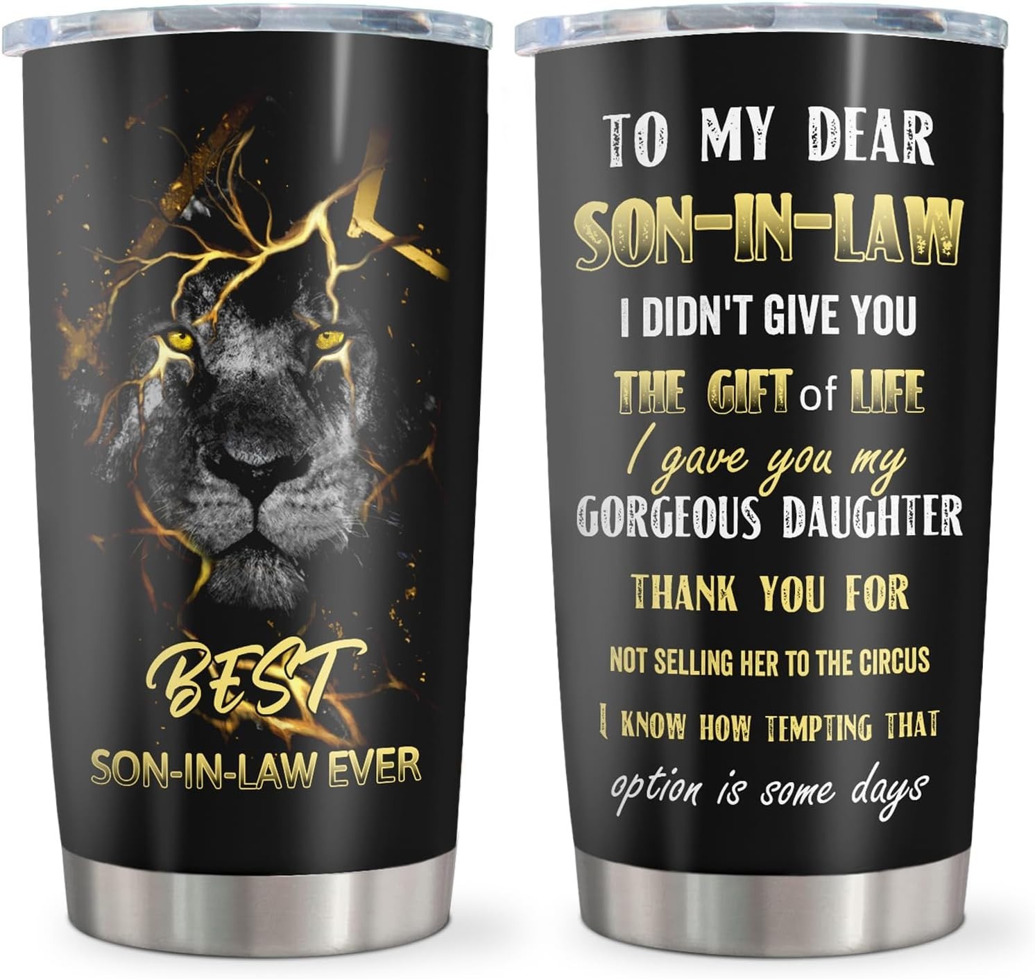 Versatile 20oz Stainless Steel Tumbler for Son-In-Law – Ideal for Home & Travel
