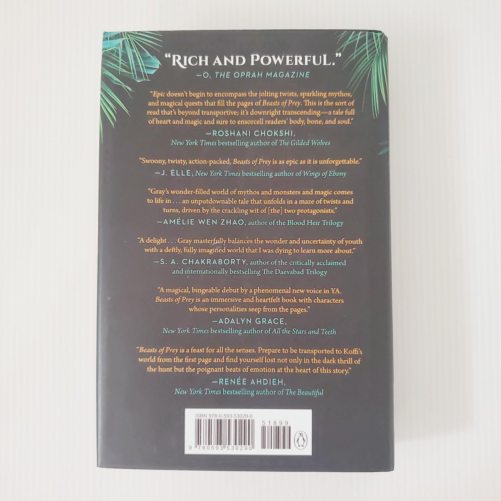 Beasts of Prey Hardcover Book By Ayana Gray Fantasy Fiction Novel