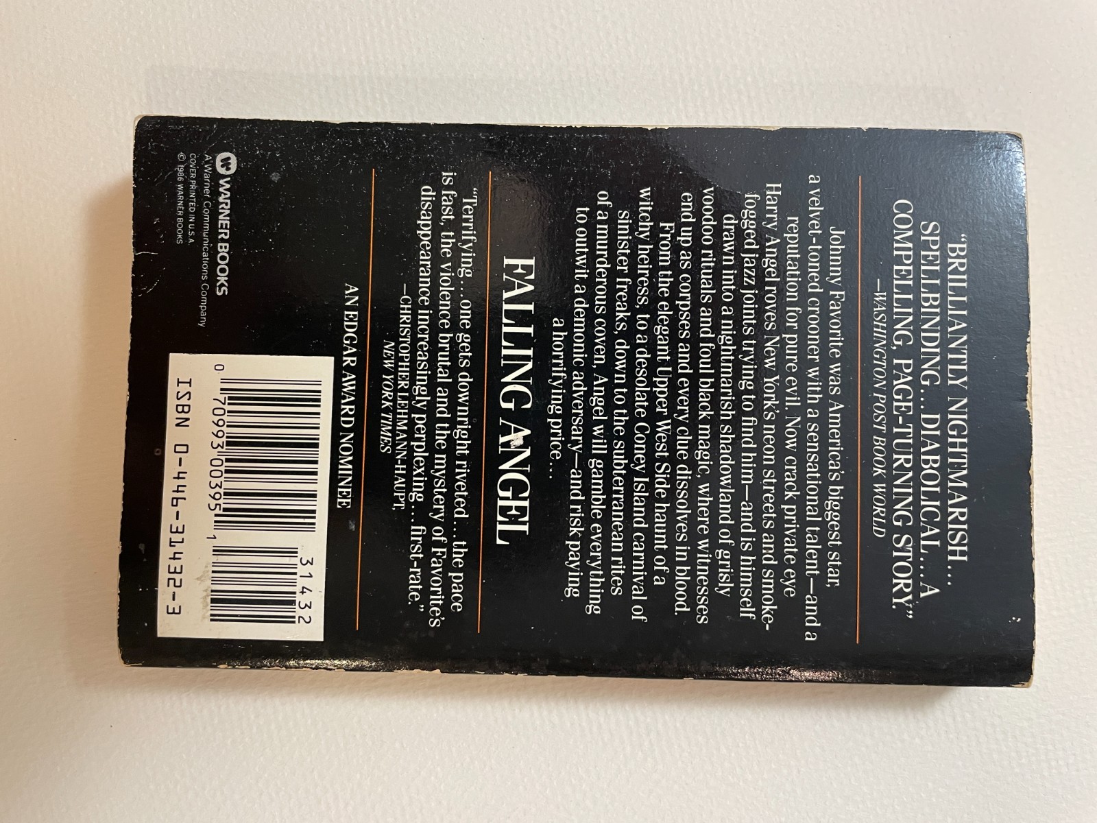 Falling Angel by William Hjortsberg (Warner, 1986) 1st Edition Paperback