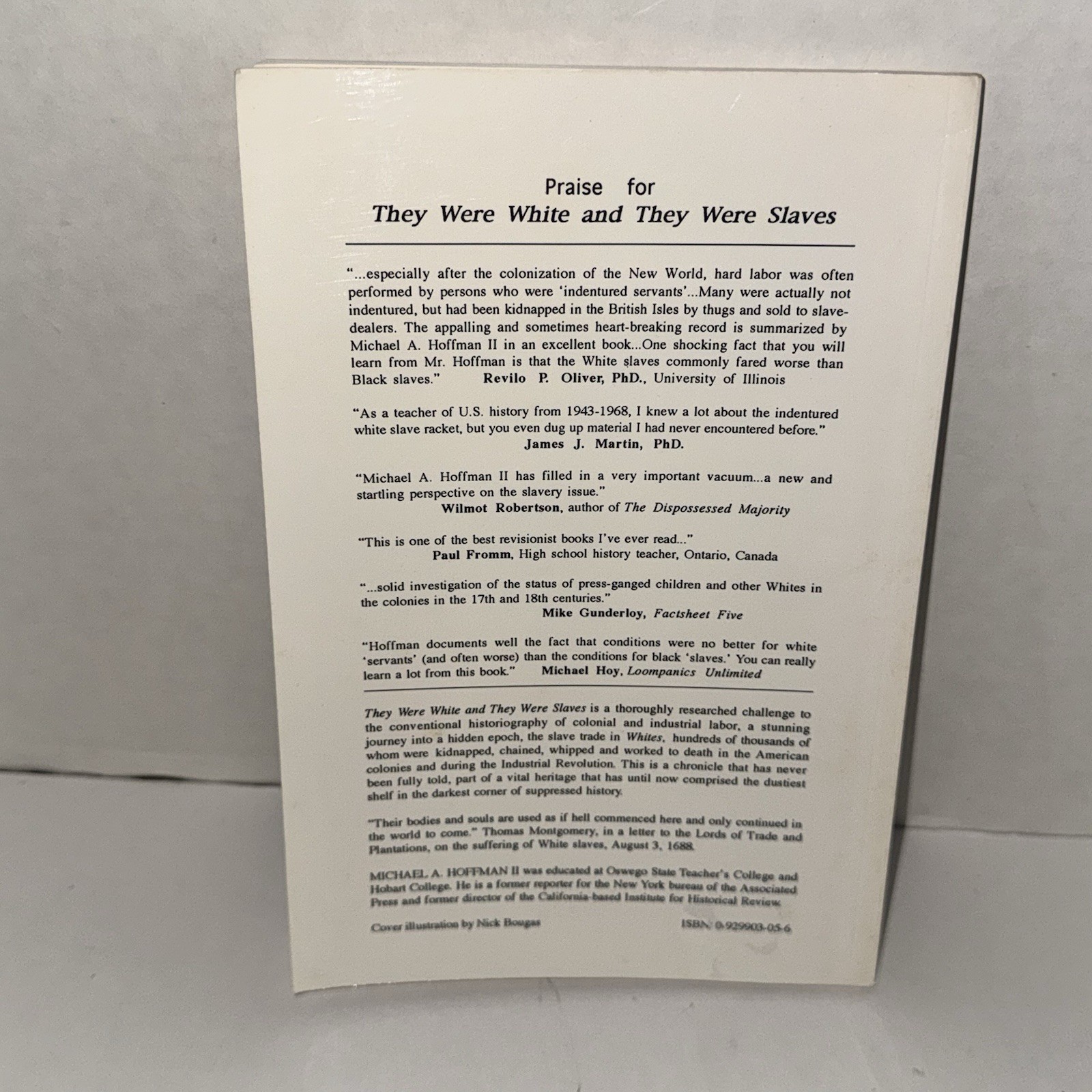 They Were White and They Were Slaves Michael A Hoffman II 4th Ed 1992 History
