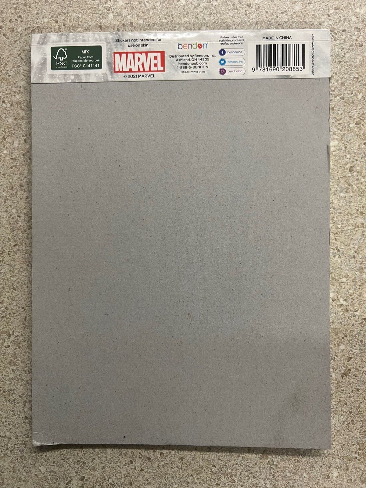 Marvel Avengers Create A Scene Sticker Activity Pad to Color New